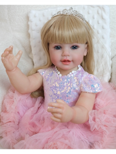 Силиконовая кукла Реборн девочка Аврора, 55 см-3